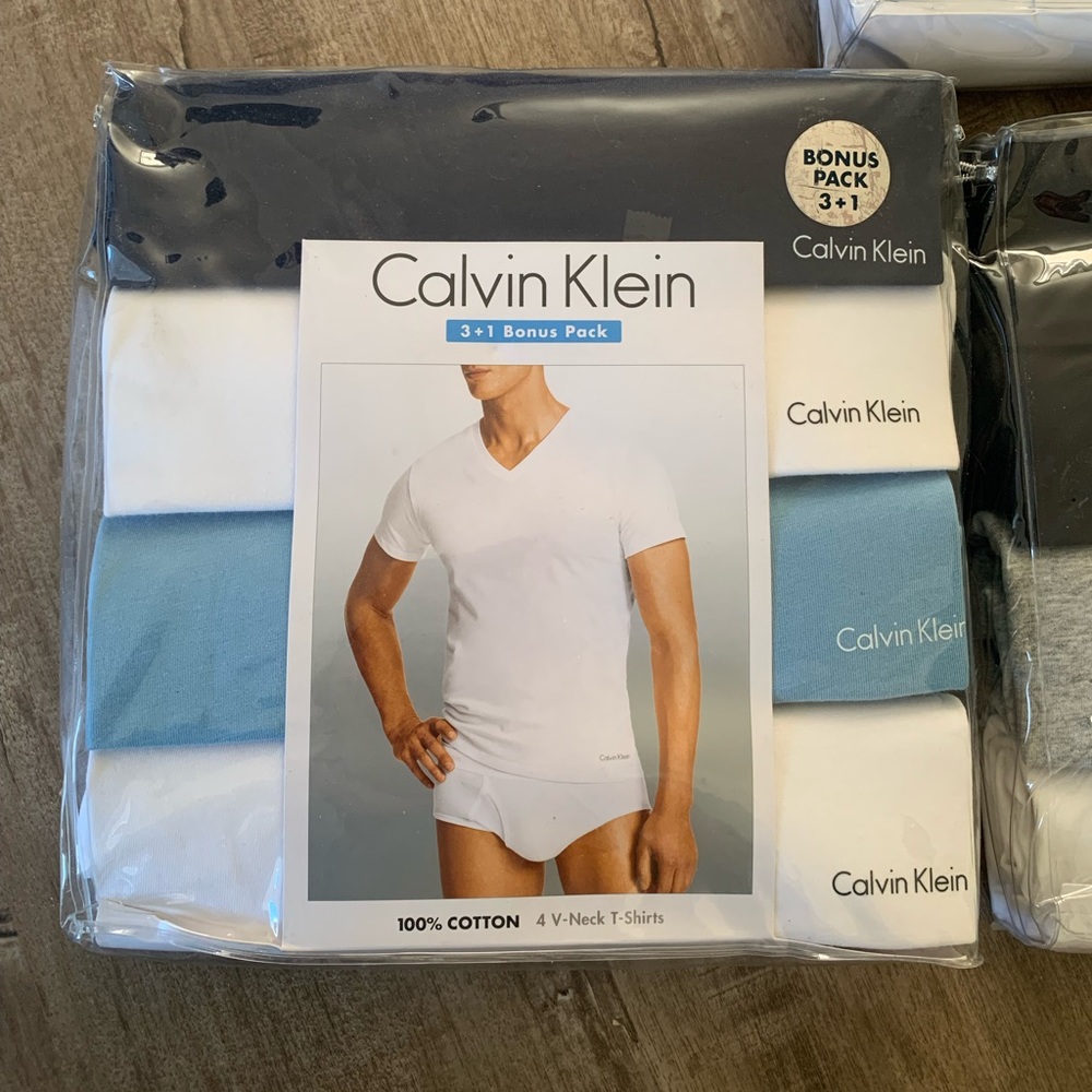 New Calvin Klein Men’s 4-Pack Tee Set-large